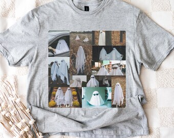 Spooky Ghost Collage Shirt: Unisex Halloween Tee
