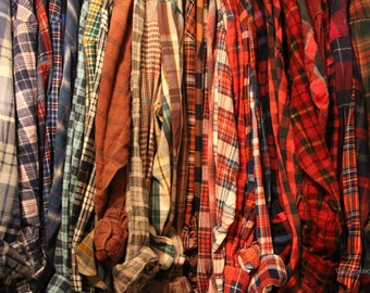 Mystery Flannel Shirt Unisex Plaid Button Down Flannels for Men and Women