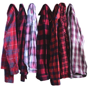 Custom Distressed Mystery Oversize Flannel Shirt Mystery Plaid Grunge Style Unisex Clothing All Colors image 3