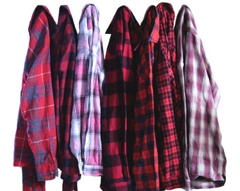 PICK ONE: Red Flannel Shirts | Choose Your Favorite Plaid | Unisex Men Women Boyfriend Fit