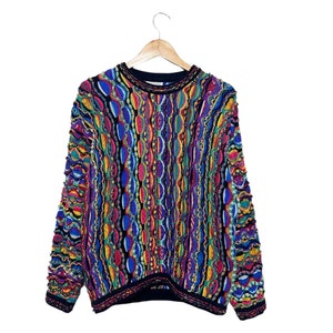 Vintage Rainbow COOGI Australia Sweater Unisex Adult Size Medium
