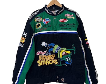 Godaddy NASCAR Racing Jacket #7 Danica Patrick Style | Black Green