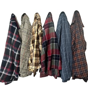 PICK ONE Vintage Acrylic Flannel Shirts Men&#39;s Unisex Flannel