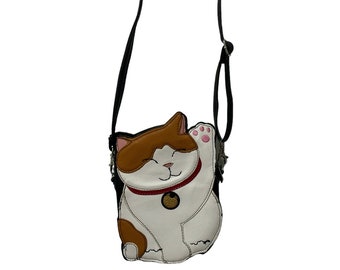 Lucky Cat Purse Crossbody Kitty Bag