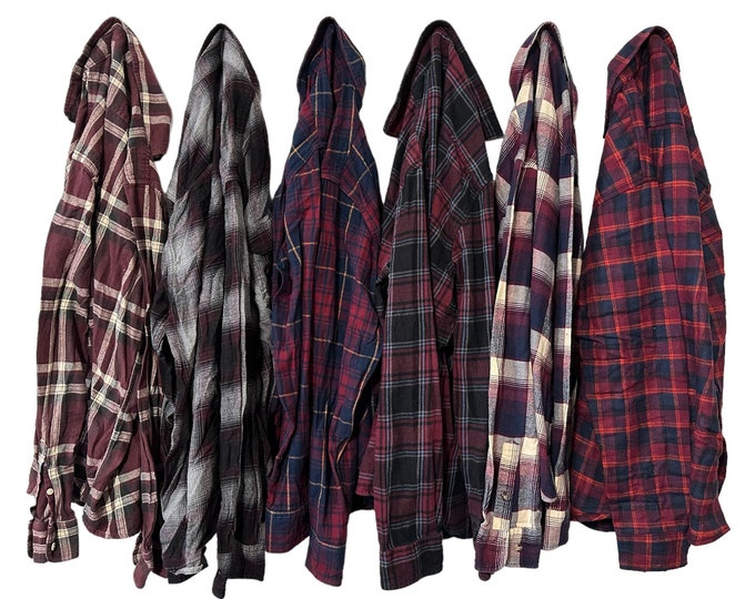 PICK ONE: Burgundy Maroon Dark Red Flannel Shirts Choose Your Favorite Plaid Flannel Unisex Men Women Boyfriend Fit