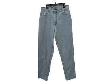 80's Vintage Levi's 550 Stone Washed Denim Jeans Relaxed Fit 5-Pocket Tapered Legs Womens Size 10 Reg Medium Made in USA