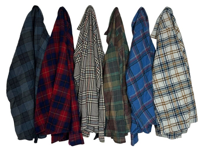 PICK ONE: Vintage Acrylic Men's Flannel Shirt