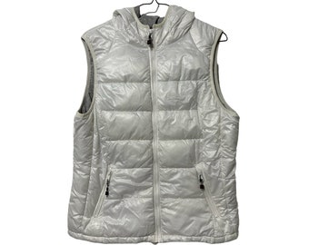 White Puffy Zip Up Vest Women's XL