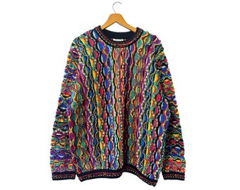 Authentic Vintage Rainbow Coogi Australia Sweater Unisex Adult Size Large