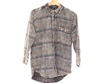 Kid's Acid Wash Flannel Shirt