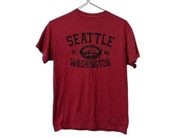 Vintage Seattle Washington Tshirt Red Size Medium
