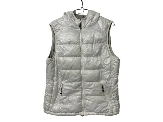 White Puffy Zip Up Vest Women's XL