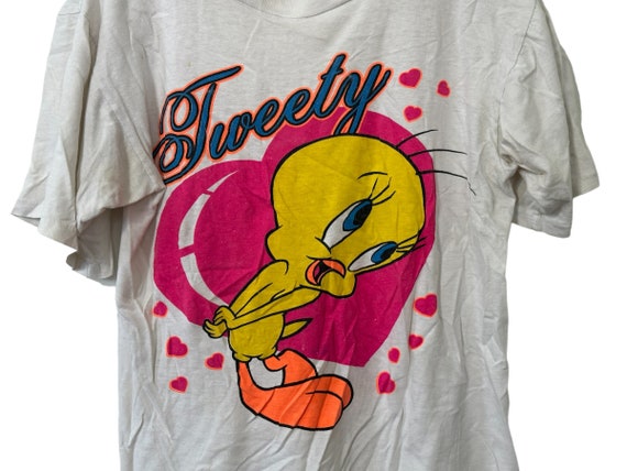 Tweety Tシャツ Looney Tunes 90s vtg 90s FREEZE TWEETY LOONEY TUNES T-Shirt LARGE cartoon hip