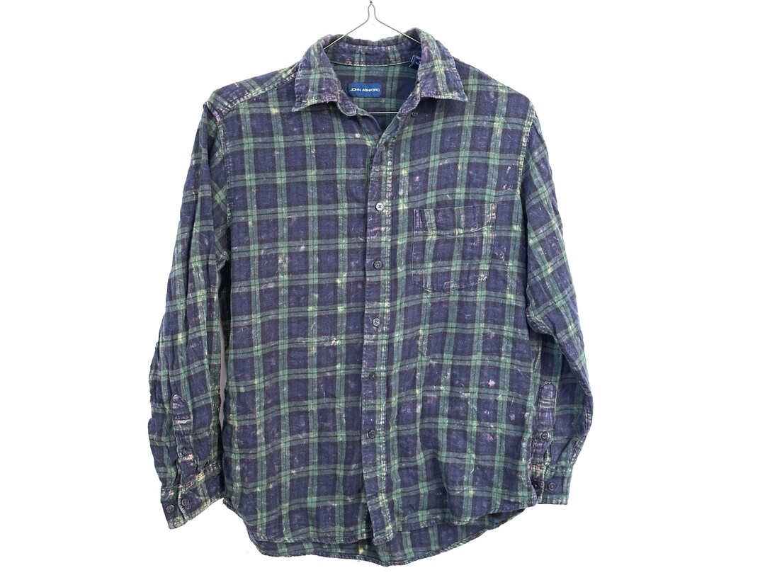 【DISCERNMENT】Suss grunge check shirt VTG Cross Urban Legends Cyber Grunge Goth Y2K Affliction