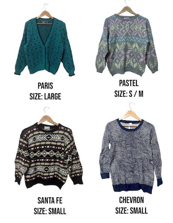 PICK ONE: Vintage Women's Sweaters 80s Print 90s Patterned PICK ONE: Vintage Women's Sweaters 80s Print 90s Patterned
