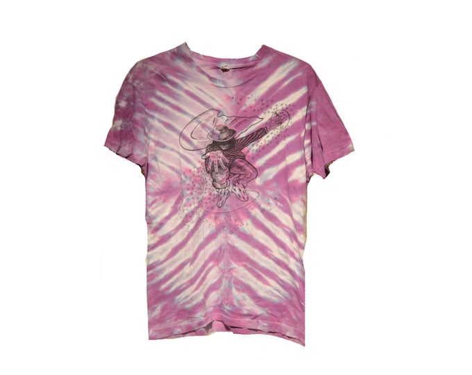 Vintage Michael Jackson 1980's Smooth Criminal Purple Tie Dye T-shirt 1987 Size Large