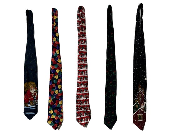 PICK ONE: Vintage Holiday Ties Men's Necktie | Christmas Santa Holiday Valentines Day