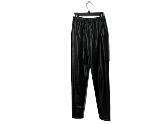 Vintage 90's Spandex Pleather Leggings Pants Women Medium / Large