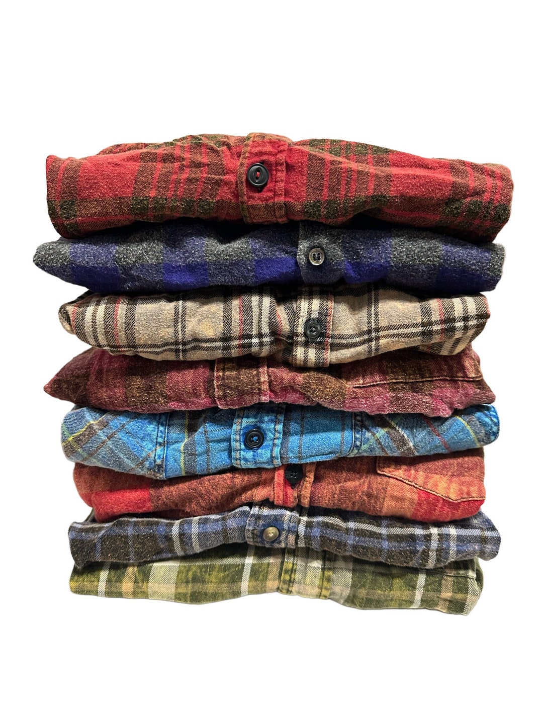 PICK ONE Super Soft Acid Washed Flannel Shirt Unisex Men PICK ONE Super Soft Acid Washed Flannel Shirt Unisex Men