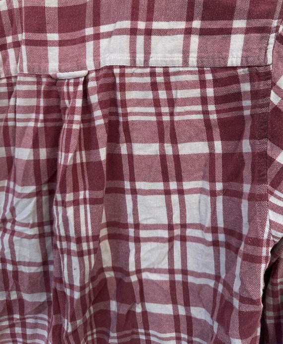 Purple Rose Patchwork Print Flannel Shirt Size Me… - image 5