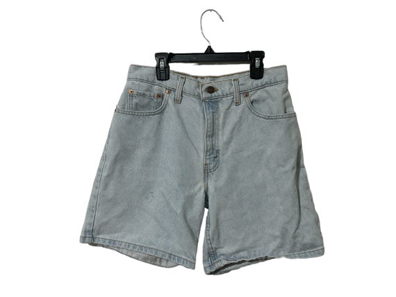 Light Wash Levi's 80's 90's Vintage Shorts 550 Relaxed Fit High Waist Denim Shorts 5 Pocket Design Women
