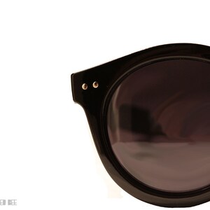 Dark Lens Retro Rounded Sunglasses for Women in Black or Tortoise Shell Color image 4