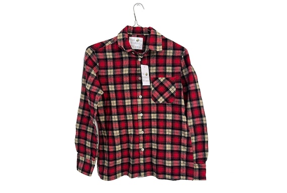 Vintage Red Wool Flannel Shirt