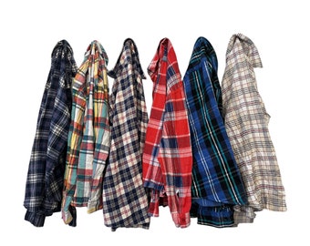 PICK ONE: Vintage 80's & 90's Flannels Unisex Mens Plaid Flannel Shirts Old Worn Flannels with Distress / Damage