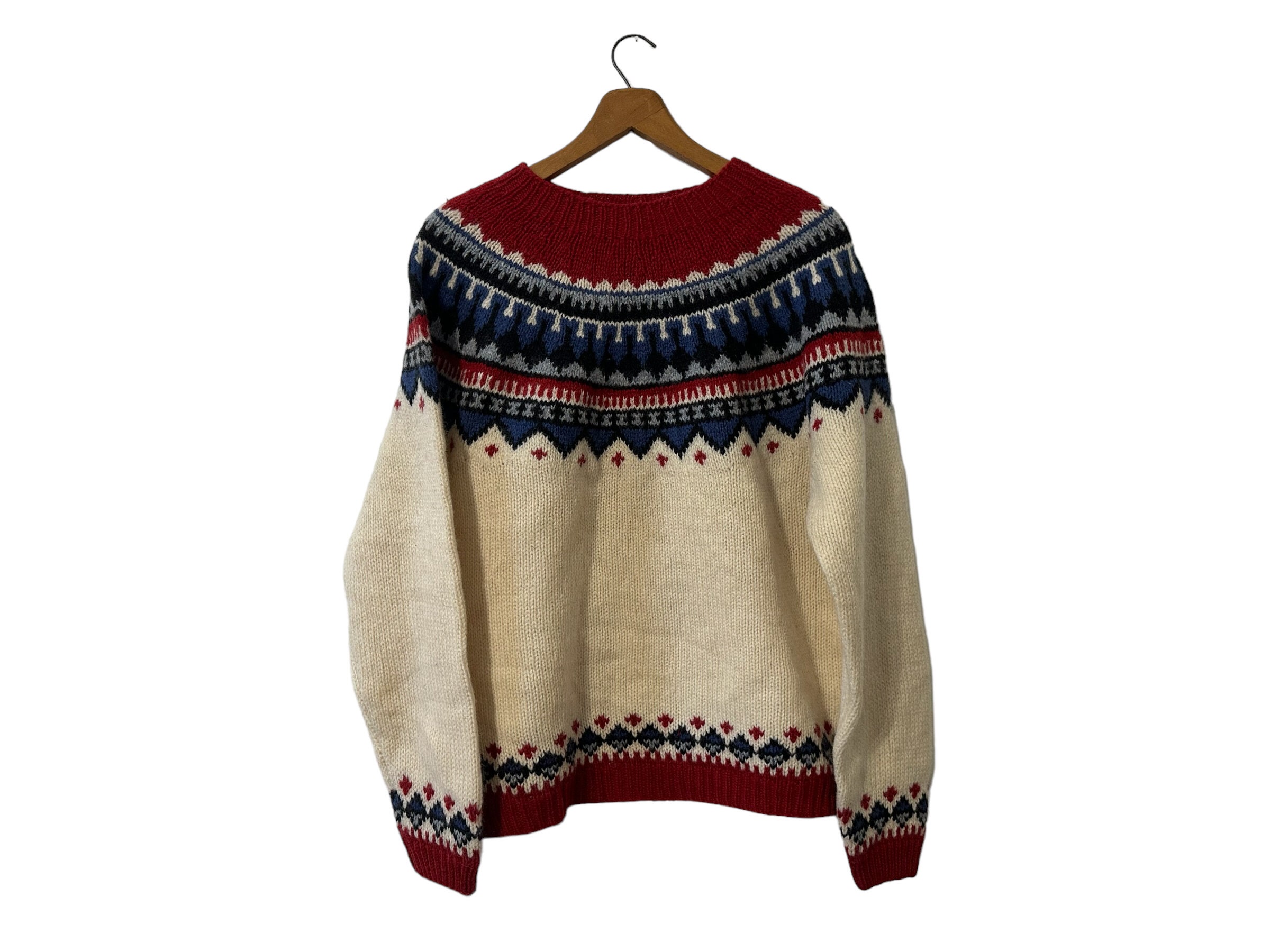 EDDIE BAUER NORDIC HEART WOOL KNIT ZIP ニット/セーター