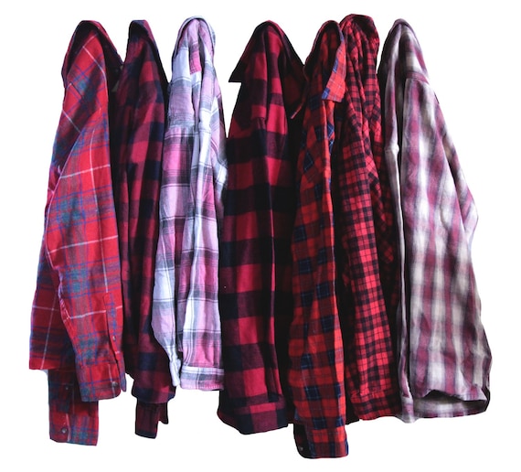 PICK ONE: Red Flannel Shirts | Choose Your Favorite Plaid | Unisex Men Women Boyfriend Fit