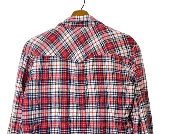 80's Supreme Vintage Grunge Work Casual Plaid Flannel Shirt