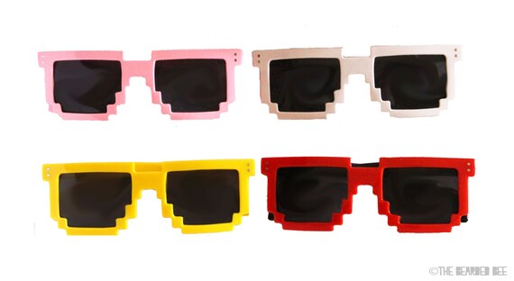 thumbnail interactive-video image 1 of Homaisson 12 Pcs Pixel Sunglasses Set, 8 Bit 1 of 12