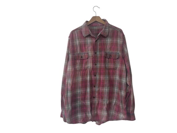 Faded & Washed Out Flannel Shirt Size XL