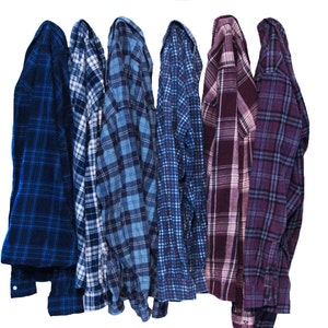 Custom Distressed Mystery Oversize Flannel Shirt Mystery Plaid Grunge Style Unisex Clothing All Colors image 2