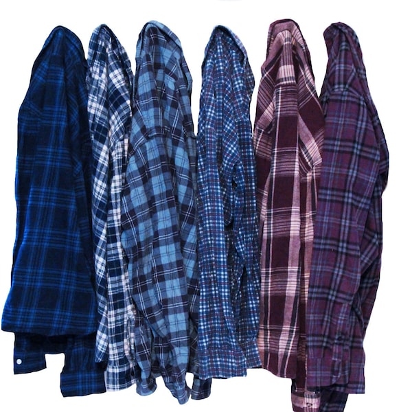 PICK ONE: Blue Purple Flannel Shirts | Choose Your Favorite Plaid | Unisex Men Women
