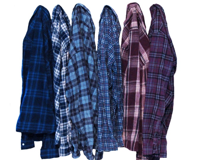Blue Purple Flannel Shirts | Choose Your Favorite Plaid | Unisex Men Women