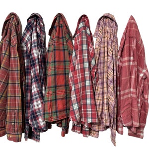 PICK ONE Pink Colored Flannel Shirts Plaid Shirt Unisex Flannels