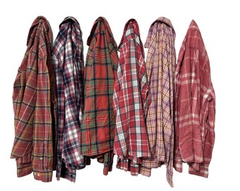 PICK ONE Pink Colored Flannel Shirts Plaid Shirt Unisex Flannels