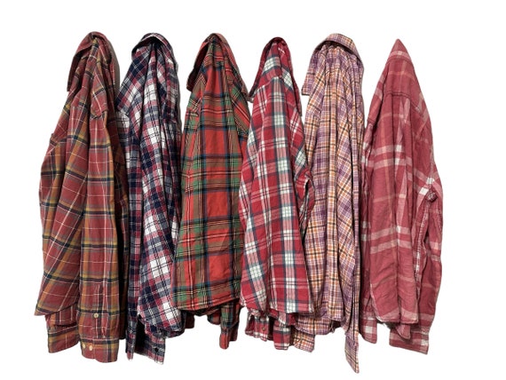 PICK ONE Pink Colored Flannel Shirts Plaid Shirt Unisex Flannels