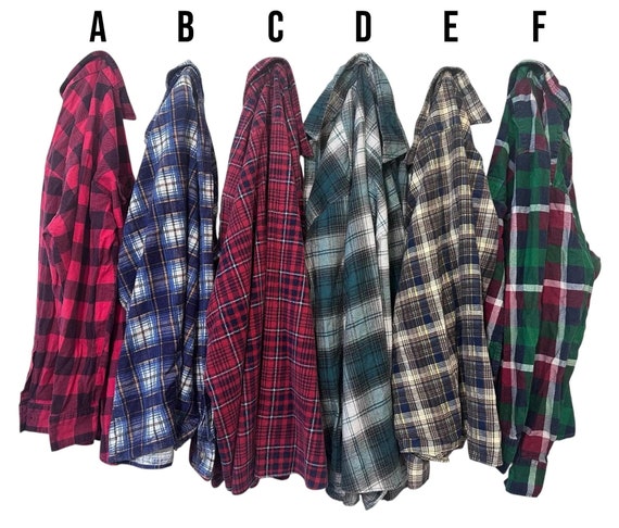 PICK ONE: Vintage Worn 80s 90s Grunge Flannel Shirt Unisex Plaid