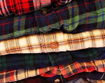 Mystery Flannel Shirt Unisex Regular and Oversized Plaid Button Down Flannels