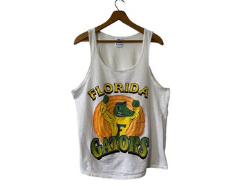 Vintage 80's Florida Gators Tank Top Sun Sportwear Spring Break University of Florida Gator Cotton Tank Top