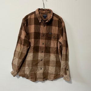 Rusty Brown Ombre Flannel Shirt Size Medium Unisex Adult - Etsy