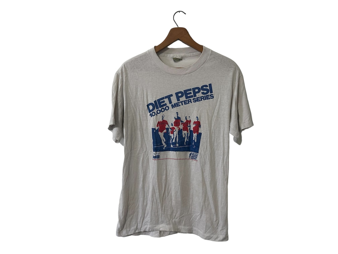 80年代 USA製 DIET PEPSI ダイエット ペプシ マラソン プリントTシャツ レディースS-M相当 80年代 USA製 DIET PEPSI ダイエット ペプシ マラソン プリントT
