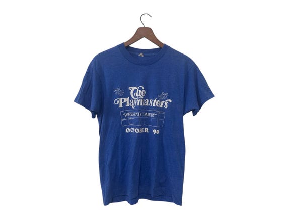 1990 The Playmasters Weekend Comedy T-shirt 90s Tee Faded Theater Tshirt Size Medium