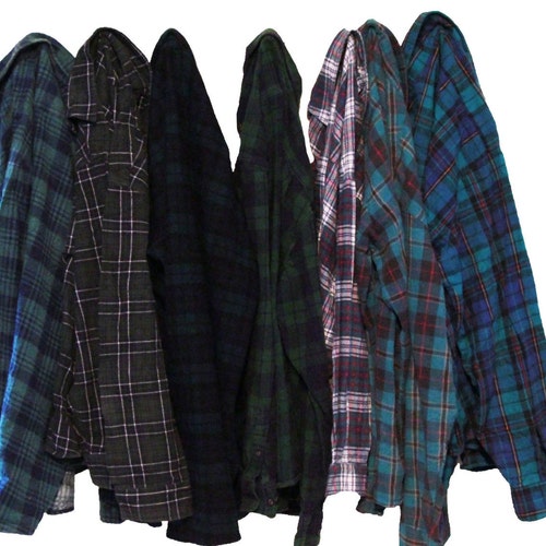 Distressed Oversize Flannel Shirt