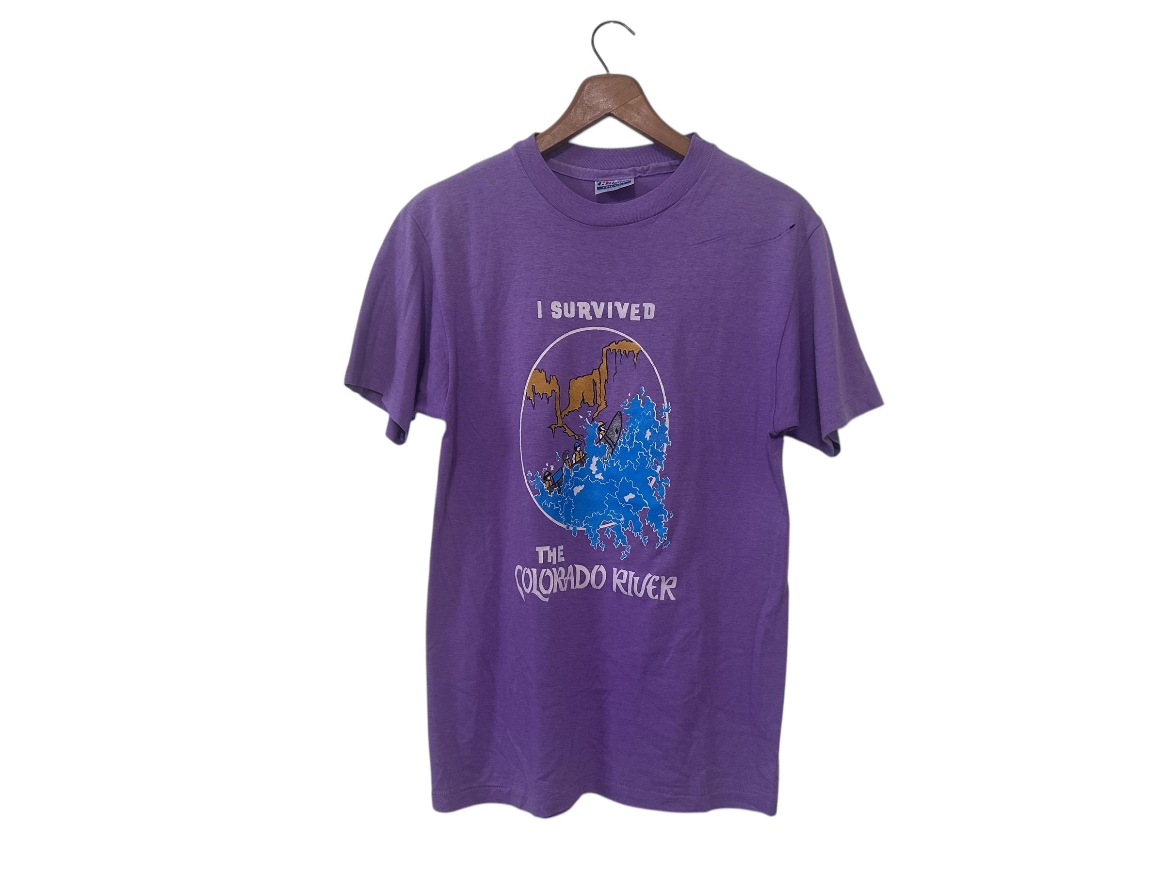 I Survived the Colorado River Vintage Rafting T-shirt Outdoors Tee 