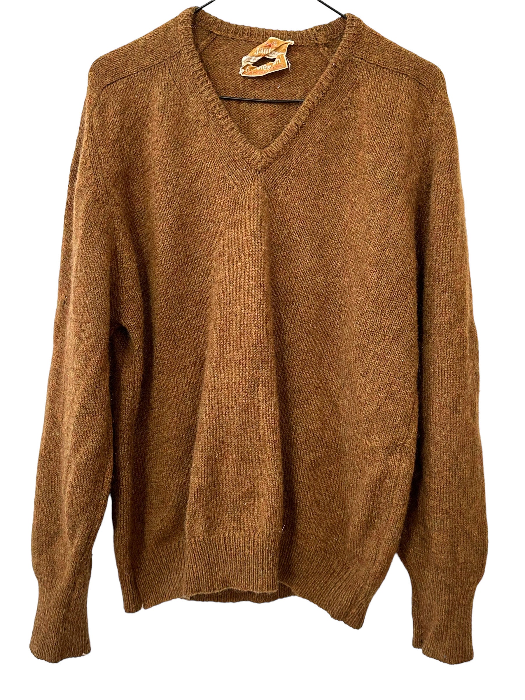 Vintage 60's 70's V-neck Sweater Solid Brown Jantzen - Etsy Canada