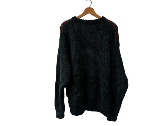 80's Abstract Patterned Knit Oversized Pullover S… - image 6