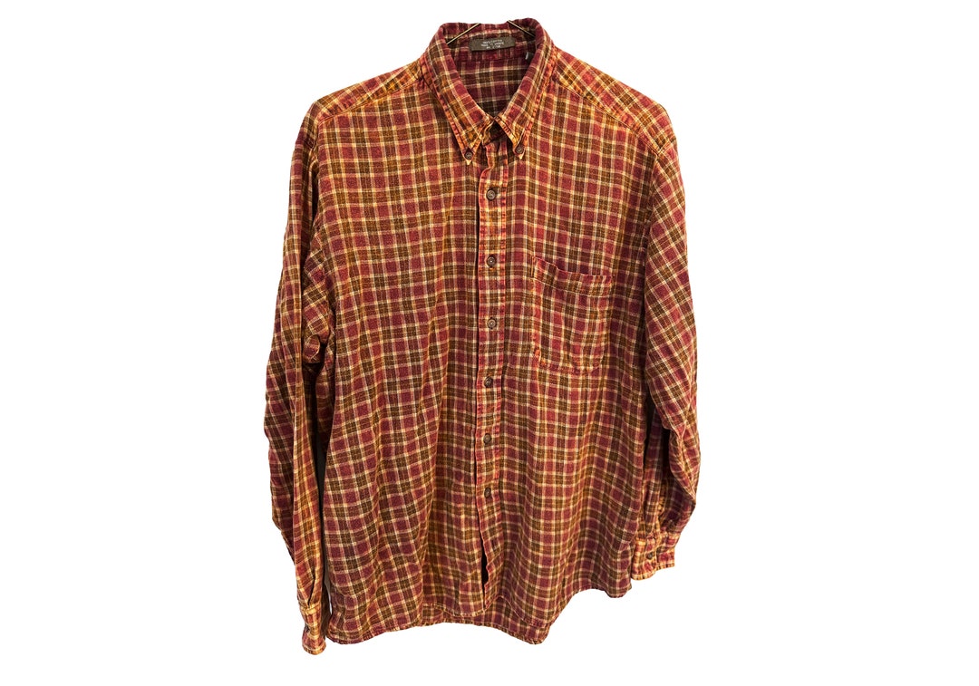 Acid Washed Grunge Flannel Shirt Fall Colors - Etsy